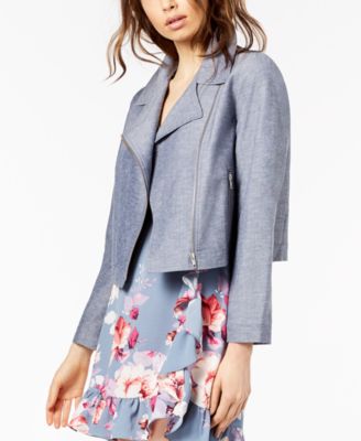 Jill Jill Stuart - Chambray Moto Jacket