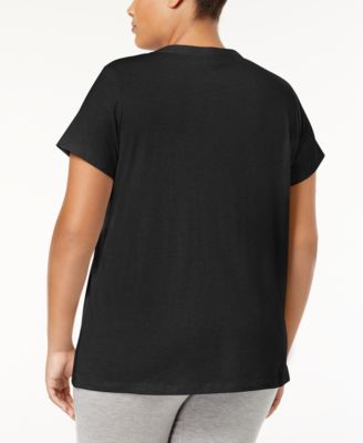 Hue Womens Plus size Sleepwell Solid S/S V-Neck T-Shirt with