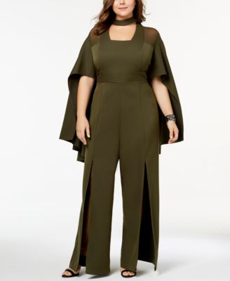 cape sleeve jumpsuit plus size