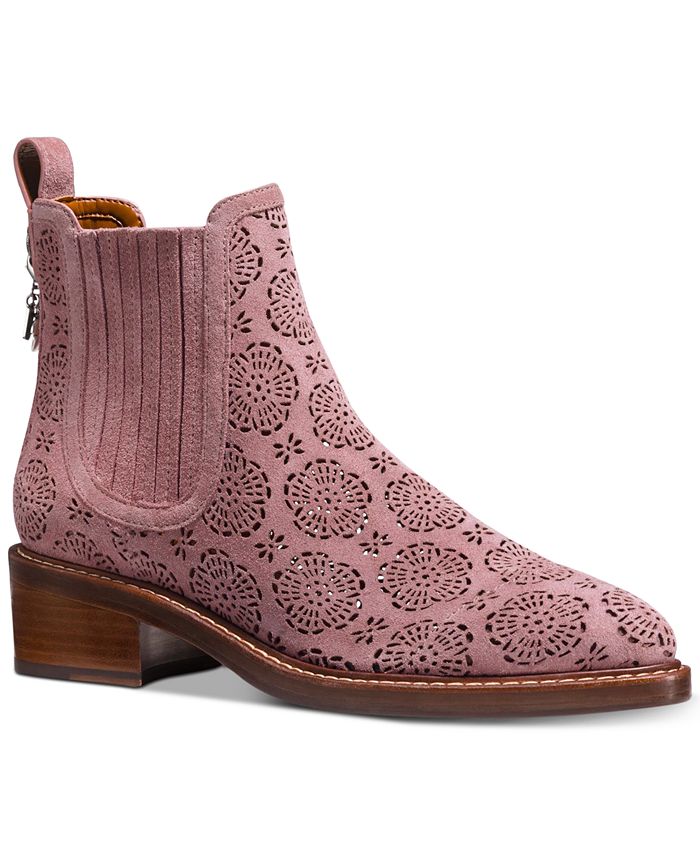Coach clearance suede booties