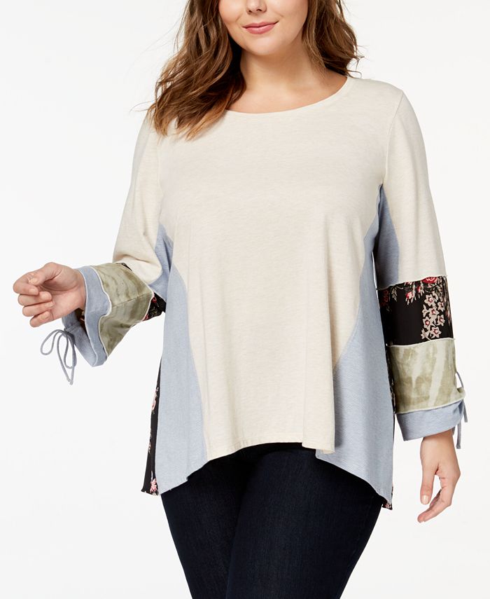 macy's style & co plus size tops