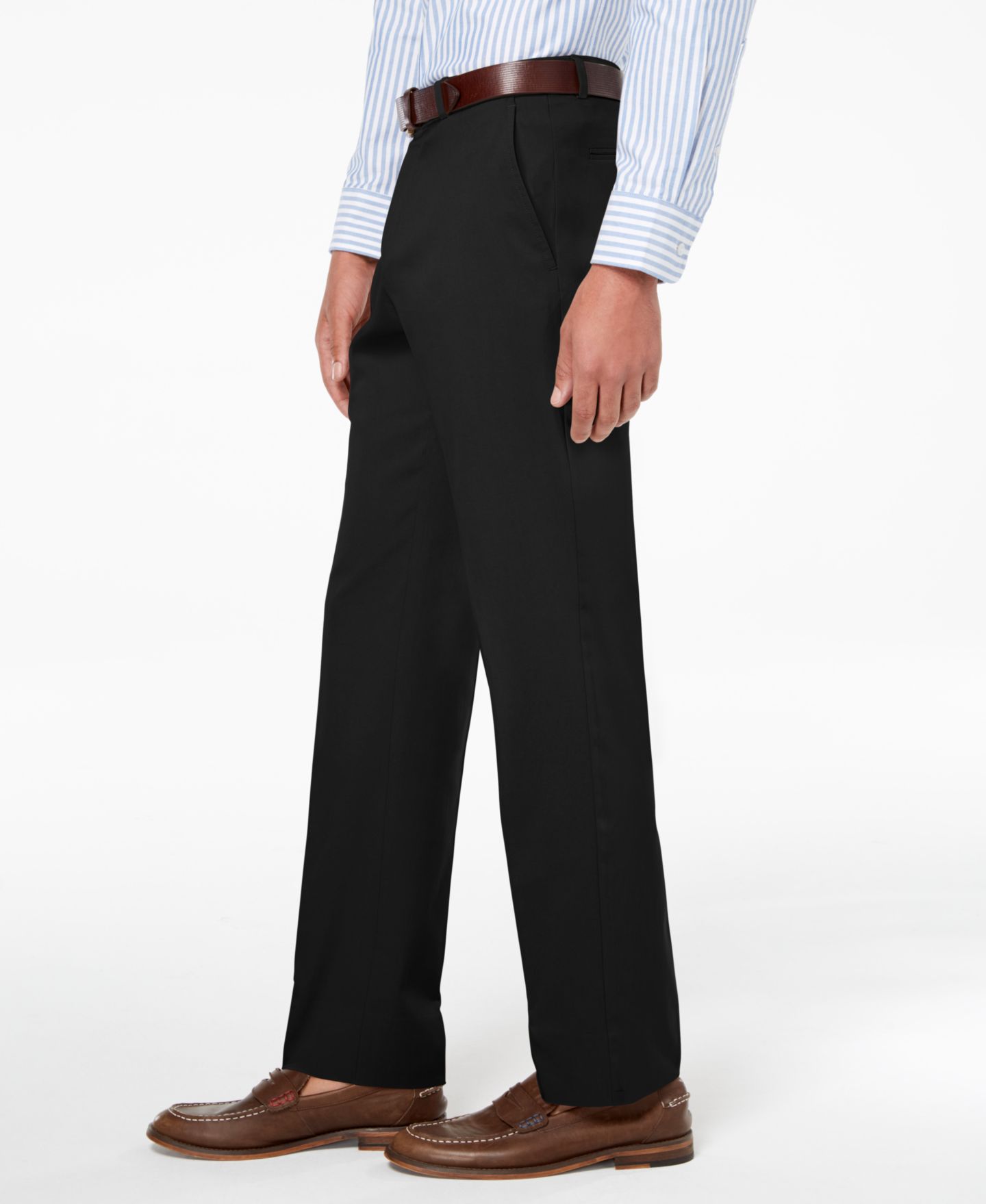Мужские брюки Tommy Hilfiger Modern-Fit TH Flex Stretch Solid Performance, цвет: Чёрный — фото 2