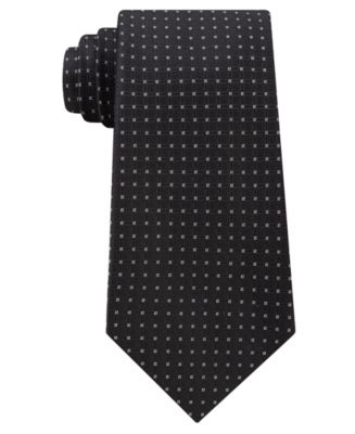 Calvin Klein Men's Simple Grid Silk Tie - Macy's