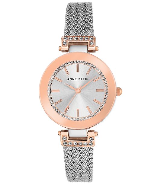 Anne Klein Women S Stainless Steel Mesh Bracelet Watch 30mm