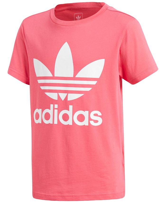 adidas Logo-Print Cotton T-Shirt, Big Girls & Reviews - Shirts & Tops ...