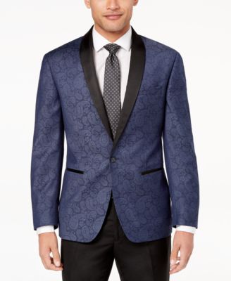 Ryan Seacrest Distinction Men's Modern-Fit Navy Paisley Dinner Jacket ...