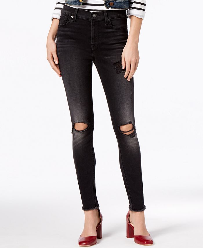 7 For All Mankind Aubrey Ripped Skinny Ankle Jeans & Reviews - Jeans ...