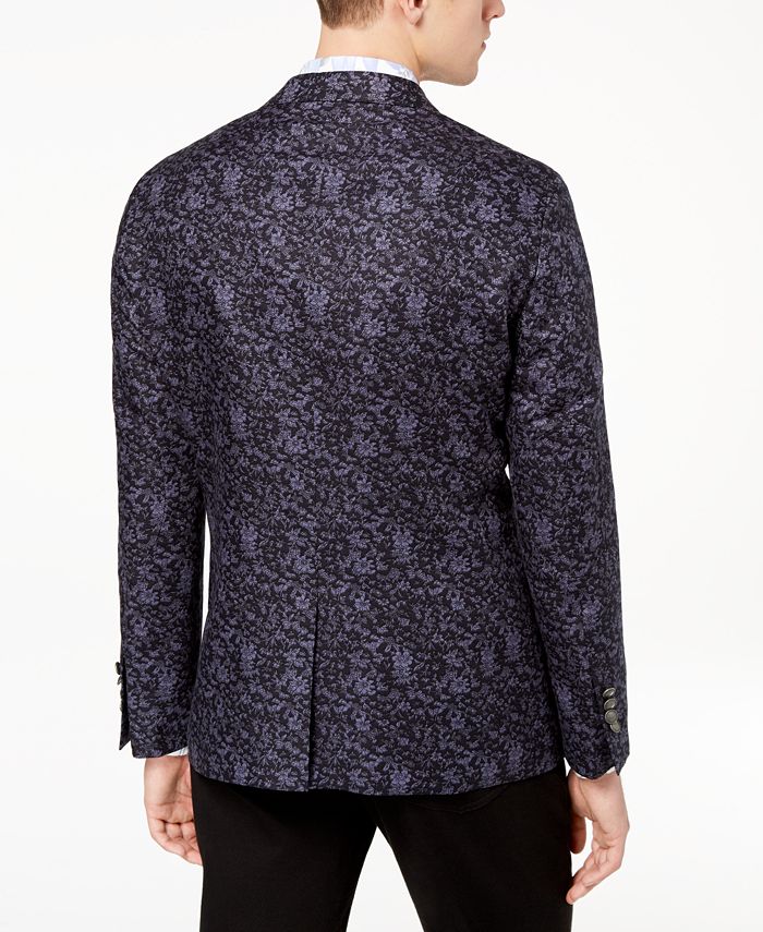 Tallia Orange Men's ModernFit Navy Floral Big and Tall Sport Coat Macy's