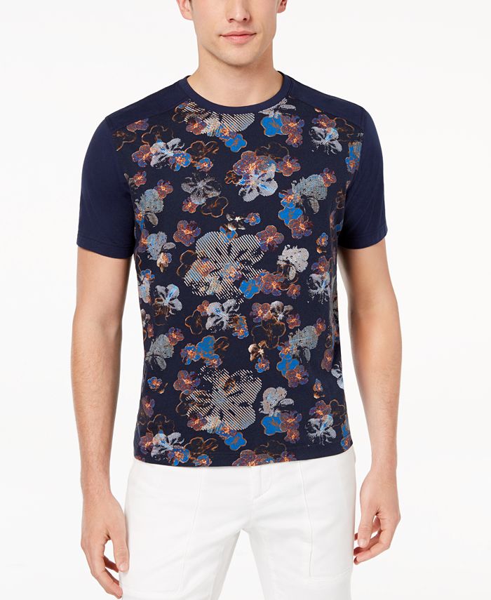 Daniel Hechter Paris Men's Axel Floral-Print T-Shirt - Macy's