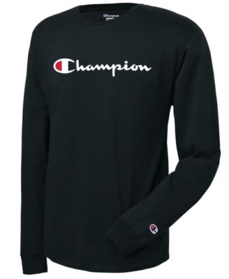 Champion Men's Long-Sleeve Logo T-Shirt 