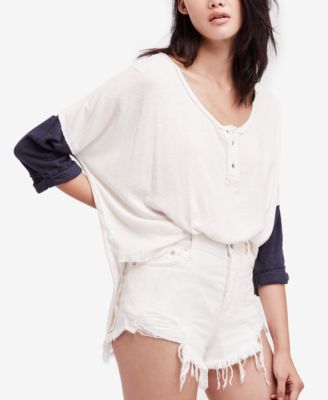 Free People - Star Oversized Henley T-Shirt