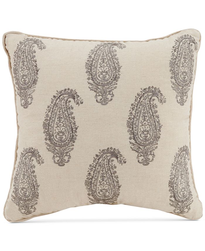 Vera Bradley Gray Paisley 16" Square Decorative Pillow Macy's