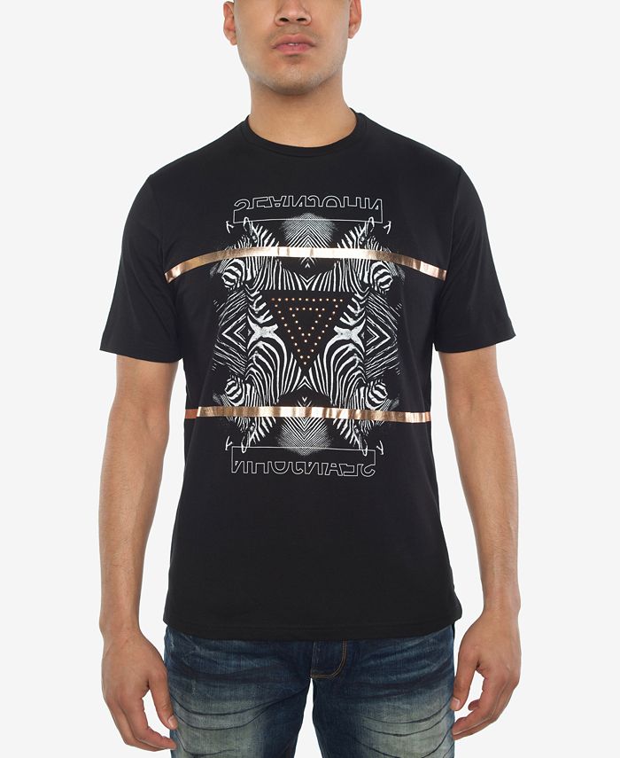 Sean John Men's Zebra Pyramid Graphic-Print T-Shirt, Created for Macy's ...