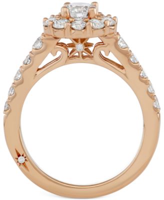 Certified Diamond Bridal Set (2 ct. t.w.) in 18k Gold, White Gold or Rose Gold, Created for Macy's