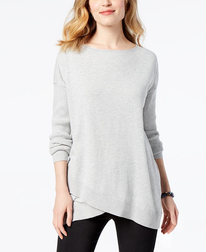 Style & Co Asymmetrical Sweater, Created for Macy's - Macy's