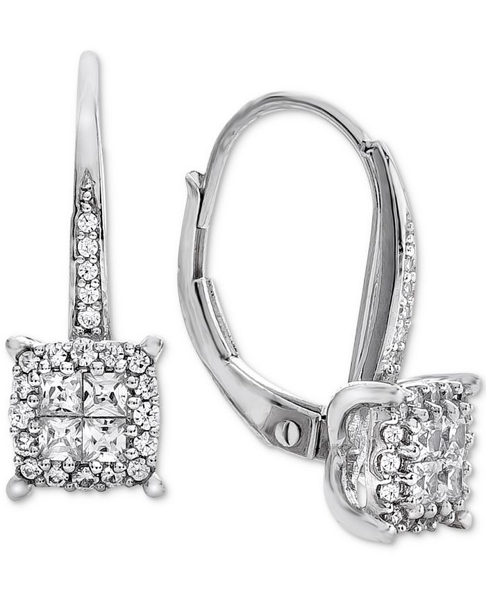 Macy's diamond drop earrings store