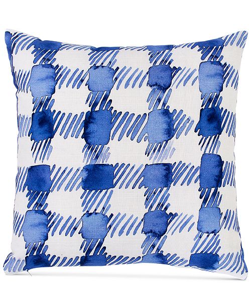 Bluebellgray Closeout Gingham 16 Square Decorative Pillow
