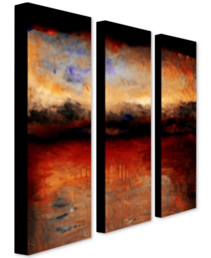 Trademark Global Michelle Calkins 'red Skies At Night' Canvas Art Set In Multiple