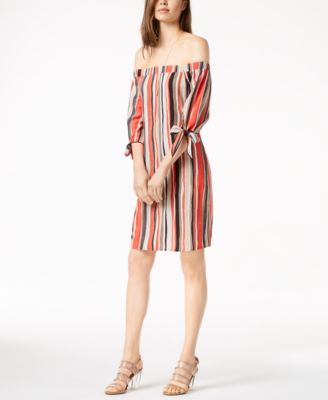 macy's off the shoulder dress