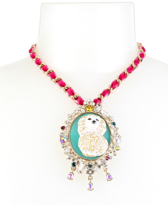 Betsey johnson store poodle necklace