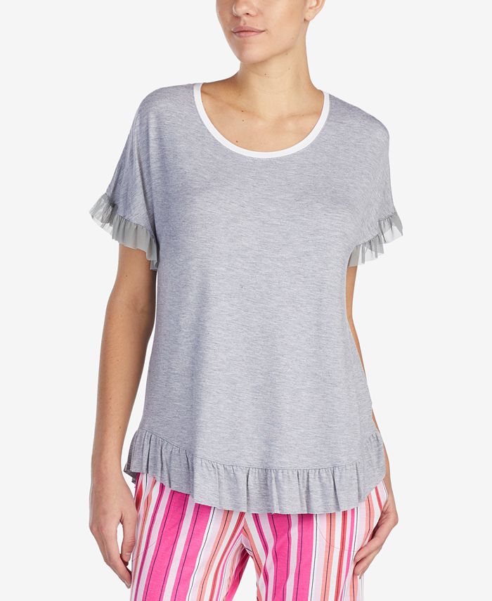 Layla Ruffled Trim Pajama Top Macy s