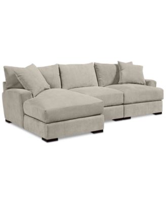 CLOSEOUT! Rhyder 3-Pc. Fabric Sectional Sofa with Chaise