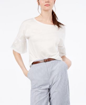Weekend Max Mara - Nerone Cotton Bell-Sleeve Top