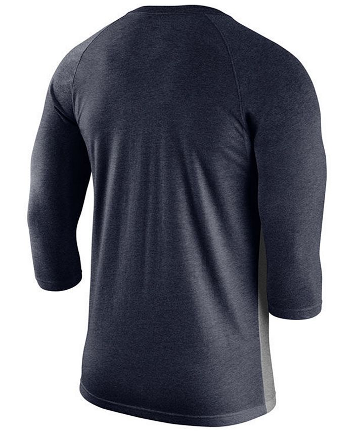 Nike Men's New York Yankees Tri-Blend Three-Quarter Raglan T-shirt - Macy's