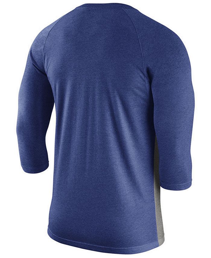 Nike Men's Toronto Blue Jays Tri-Blend Three-Quarter Raglan T-shirt ...