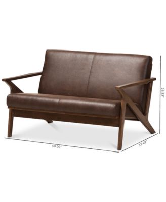 Wynona Faux Leather Loveseat
