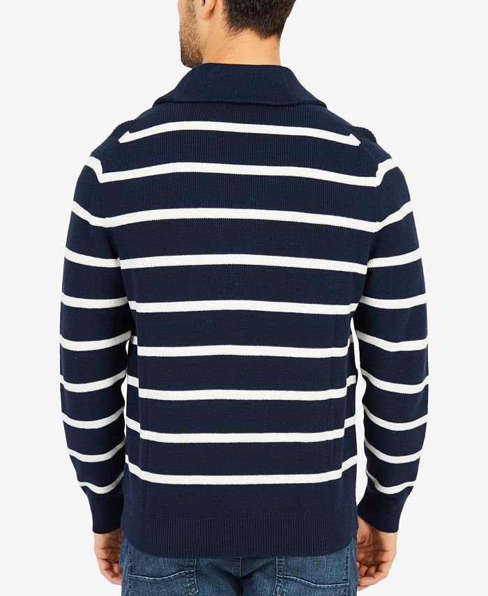 Nautica Men's Stripe Shawl-Collar Cardigan - Macy's