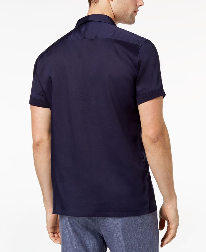 Ryan Seacrest Distinction Men's Slim-Fit Navy Knit Sport Shirt, Created ...