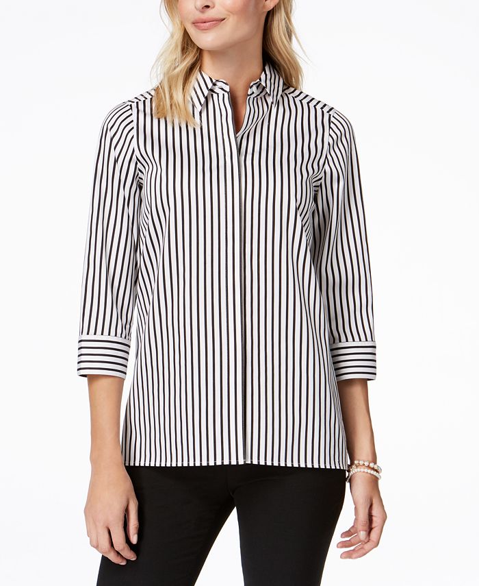 Kasper Pinstriped Shirt, Regular & Petite - Macy's