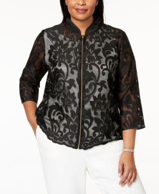 lace jacket plus size