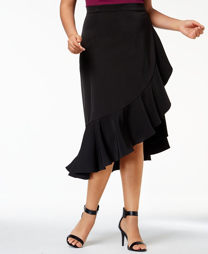 Soprano Trendy Plus Size Ruffled Wrap Skirt - Macy's