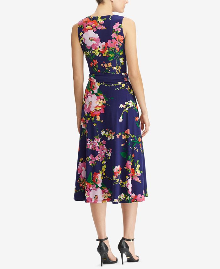 Lauren Ralph Lauren Petite Floral-Print Fit & Flare Dress - Macy's
