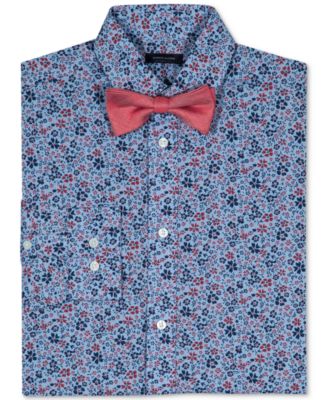 Tommy Hilfiger - Floral-Print Shirt & Bowtie, Big Boys (8-20)