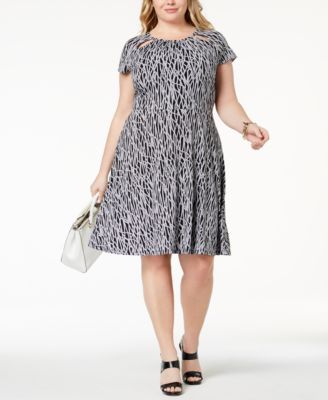 Michael Kors - Plus Size Cutout T-Shirt Dress