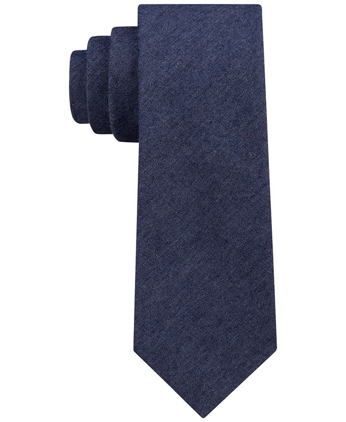 DKNY Men's Denim Solid Slim Tie - Macy's
