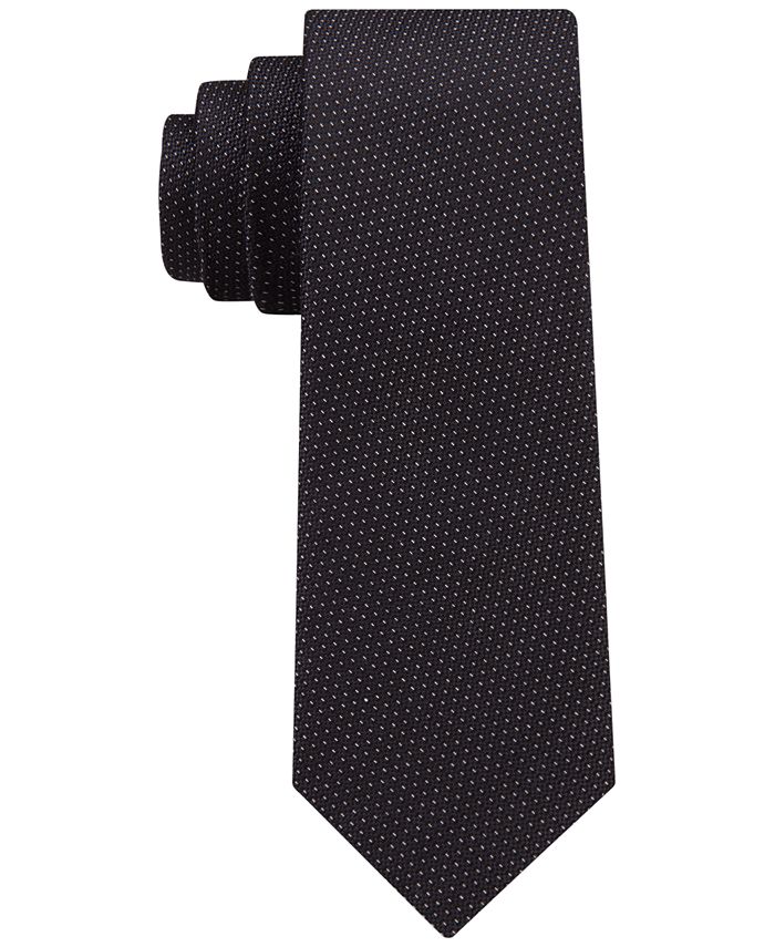 DKNY Men's Textured Dash Slim Tie - Macy's