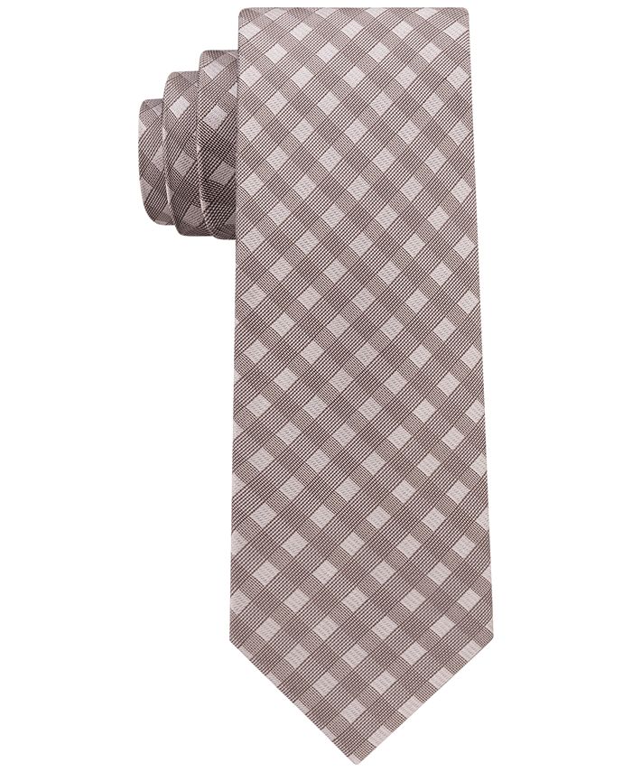 DKNY Men's Shadow Grid Silk Slim Tie Macy's