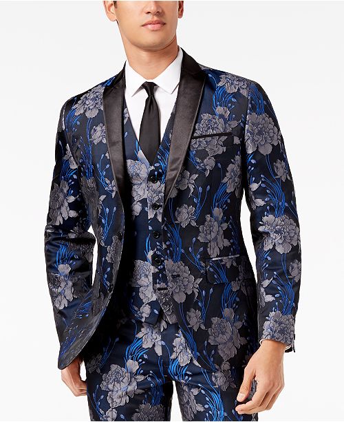 Inc International Concepts I N C Men S Slim Fit Brocade Blazer