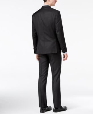 Men's Modern-Fit Stretch Textured Wool Suit Separates