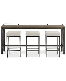 Channing 4-Pc. Table Set (Console Table & 3 Stools)