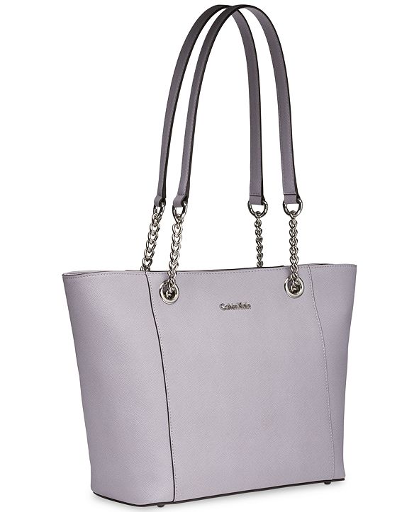 Calvin Klein Hayden Saffiano Leather Large Tote & Reviews Handbags