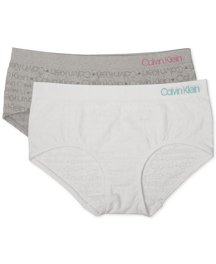 Calvin Klein 2-Pk. Seamless Hipster Underwear, Little & Big Girls