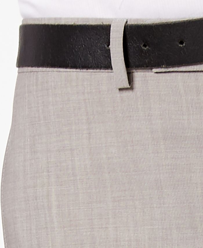 Calvin Klein CLOSEOUT! Men's XFit Stretch Light Gray Solid SlimFit