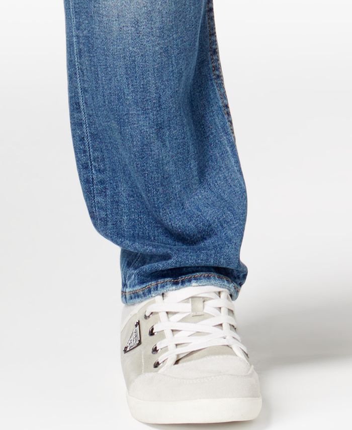 GUESS Men's Vermont SlimStraight Fit Stretch Destroyed Jeans Macy's
