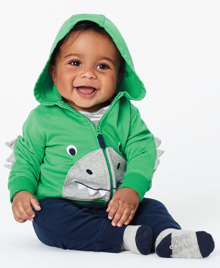 Carters dinosaur hoodie clearance
