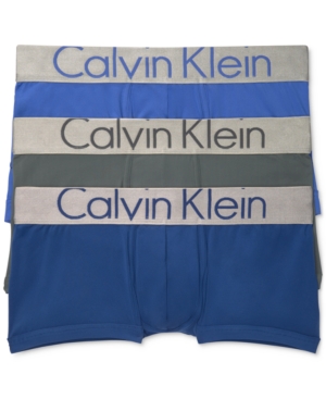image of Calvin Klein Steel Men-s 3-Pk. Micro Low-Rise Trunks